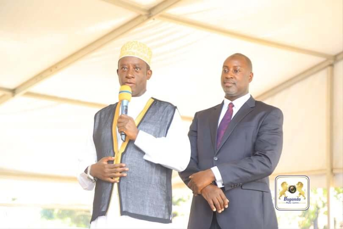 Prince Dr. Kassim Nakibinge, the titular head of Muslims, delivering a message to the people Prince Dr. Kassim Nakibinge, the titular head of Muslims, delivering a message to the people